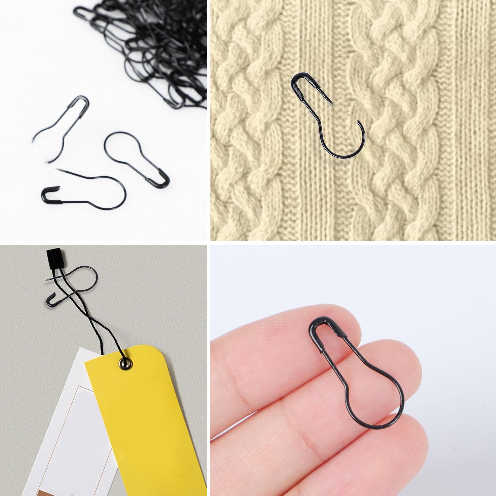 Amazon.co.jp: uxcell 小さな安全ピン 100 個 ブラックメタルかぎ針